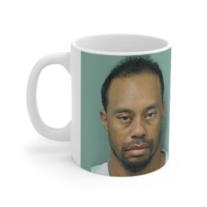 Tiger Woods Mugshot Ceramic Mug 11oz